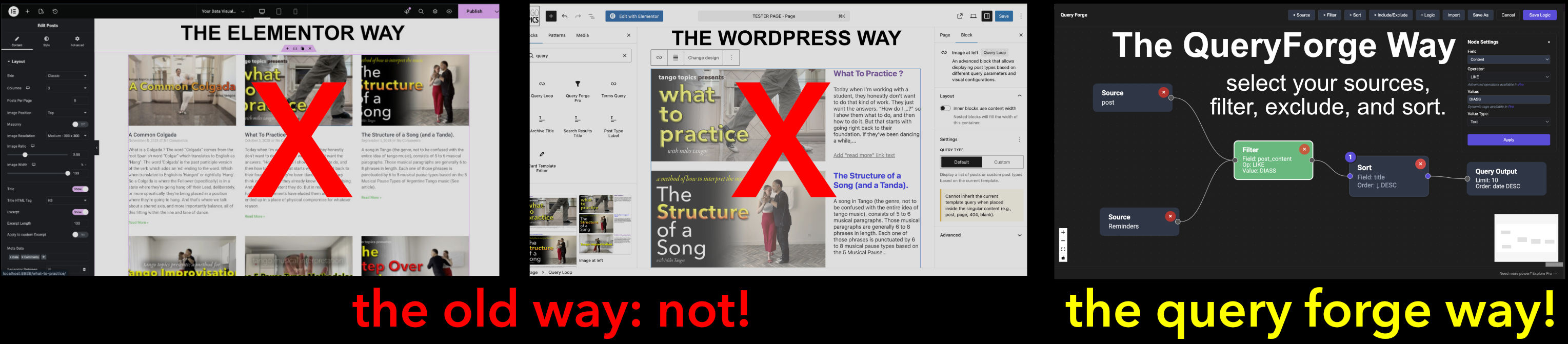 The Old Way vs The Query Forge Way